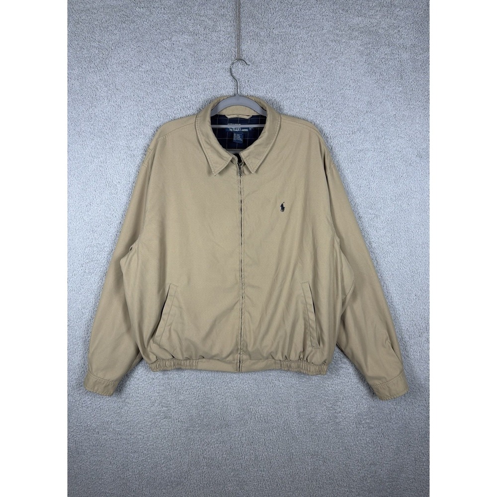 Vintage‎ Polo Ralph Lauren Tan Bi-Swing Windbreaker Jacket Men's Size XL